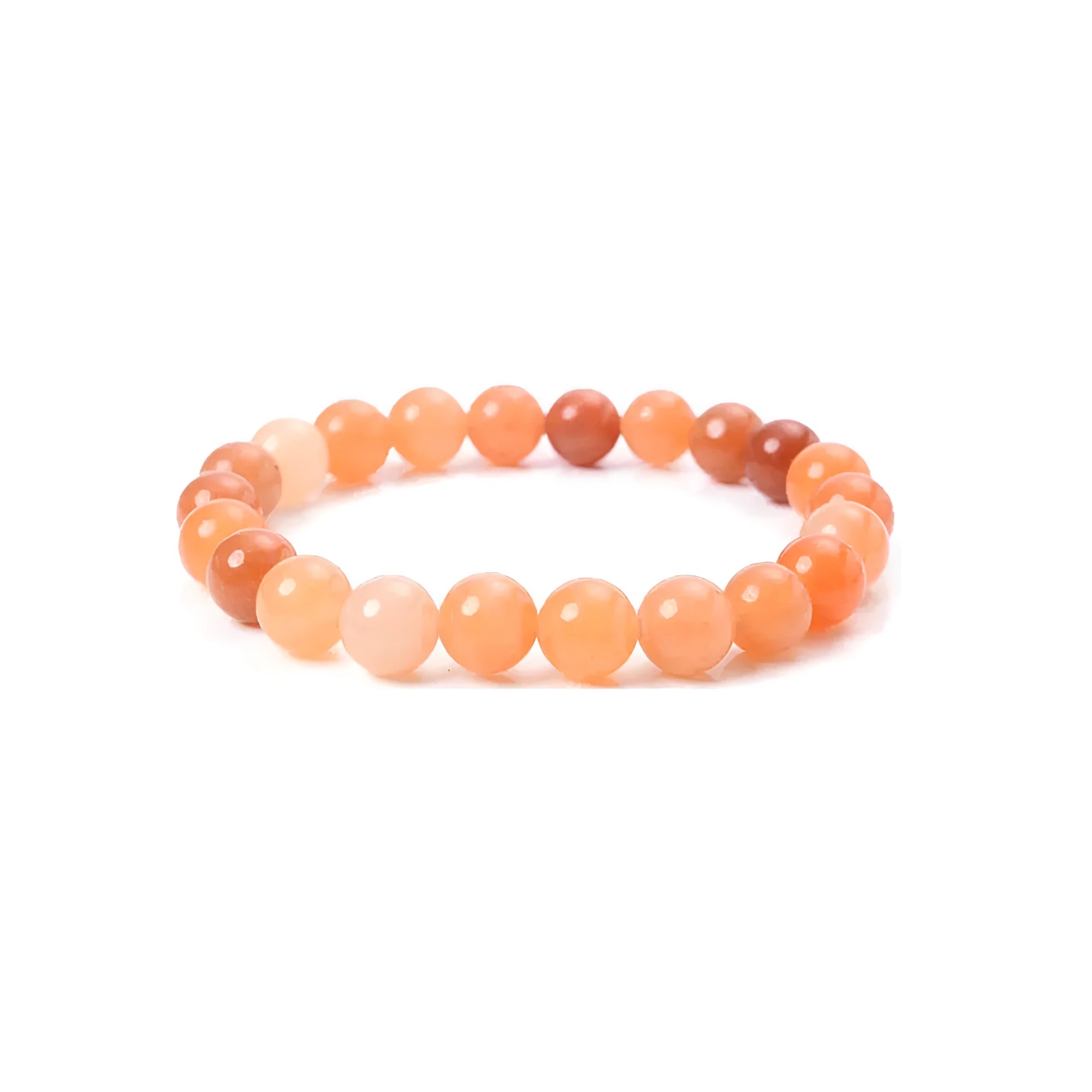 Handcrafted 8mm natural stone bead bracelet for girls with multiple agate colour beads