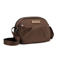 Pleated Oxford cloth shoulder messenger bag in horizontal square shape with crossbody strap