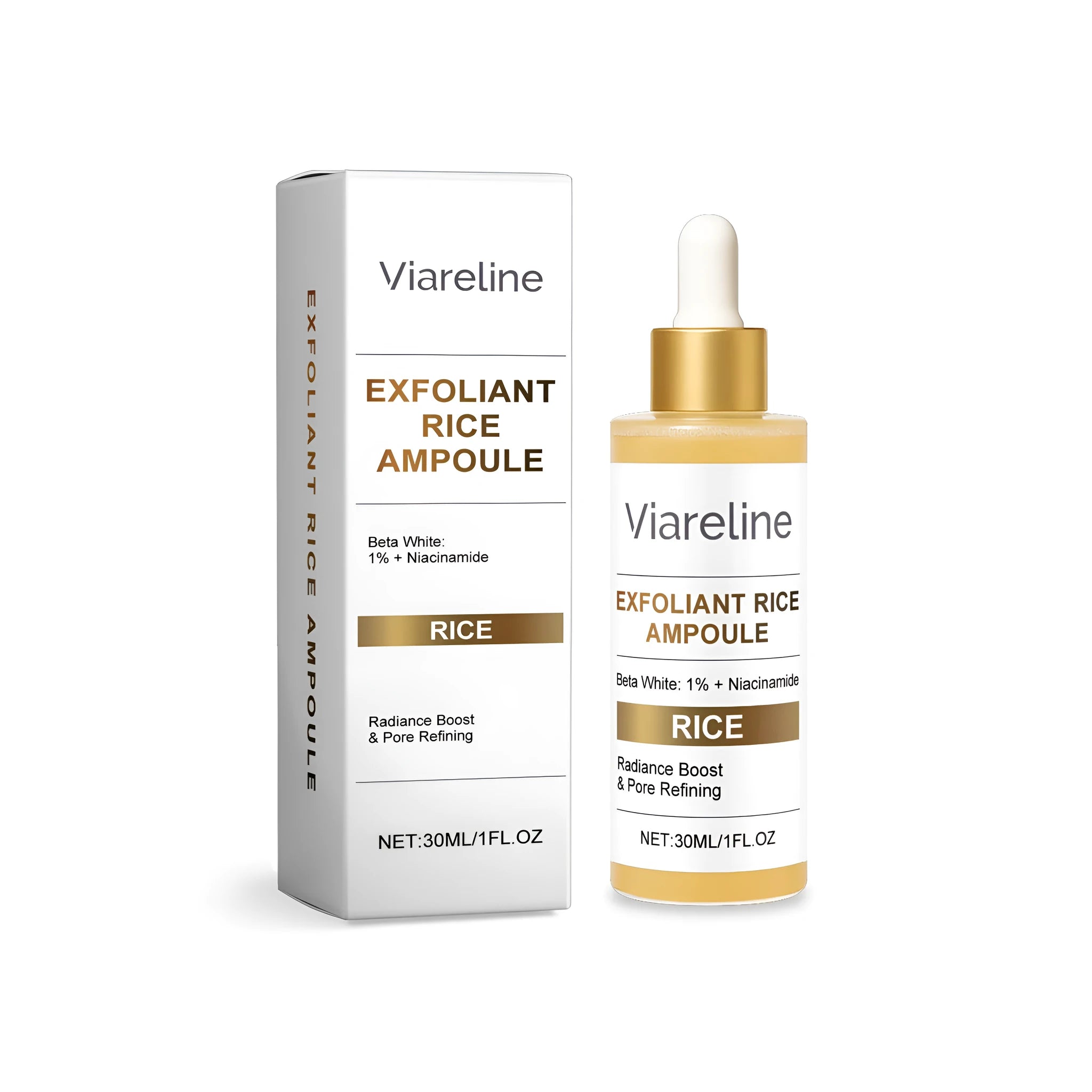 30ml bottle of rice exfoliating liquid for facial wrinkle relief and moisturising