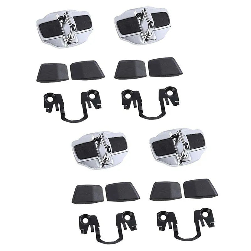 Silver TRD door lock cover for Toyota Prius with protective buffer cushion design