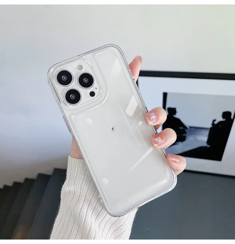 Clear TPU drop-proof soft phone case for iPhone with fall protection, Space Shell colour