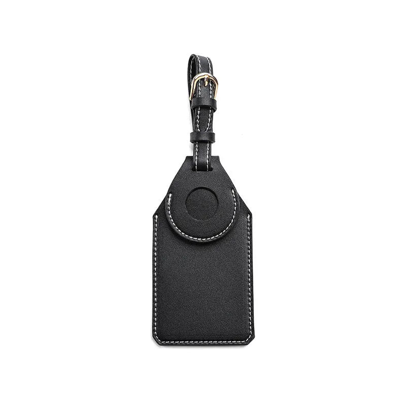 PU PVC luggage tag protective cover in black, brown and orange colour options