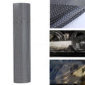Perforated automotive colour changing film sheet measuring 30 by 106 centimetres with mesh-style design
