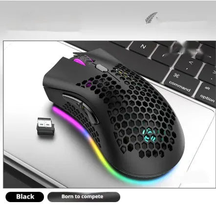 Hollow out luminous wireless mouse in BM600 colours with photoelectric sensor