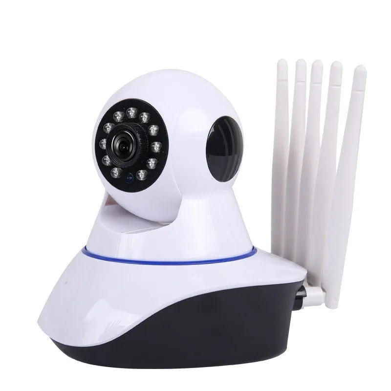 White wireless dome security camera with dimensions 115mm by 130mm.