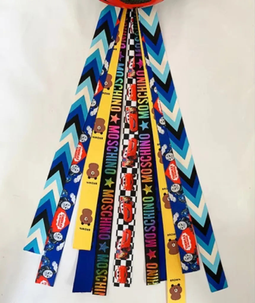 Children's helmet decorative streamers in multiple colours for skating and ski safety gear