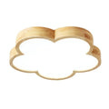 Solid wood ceiling lamp with simple floral design and LED light for master bedroom 10-15 sqm