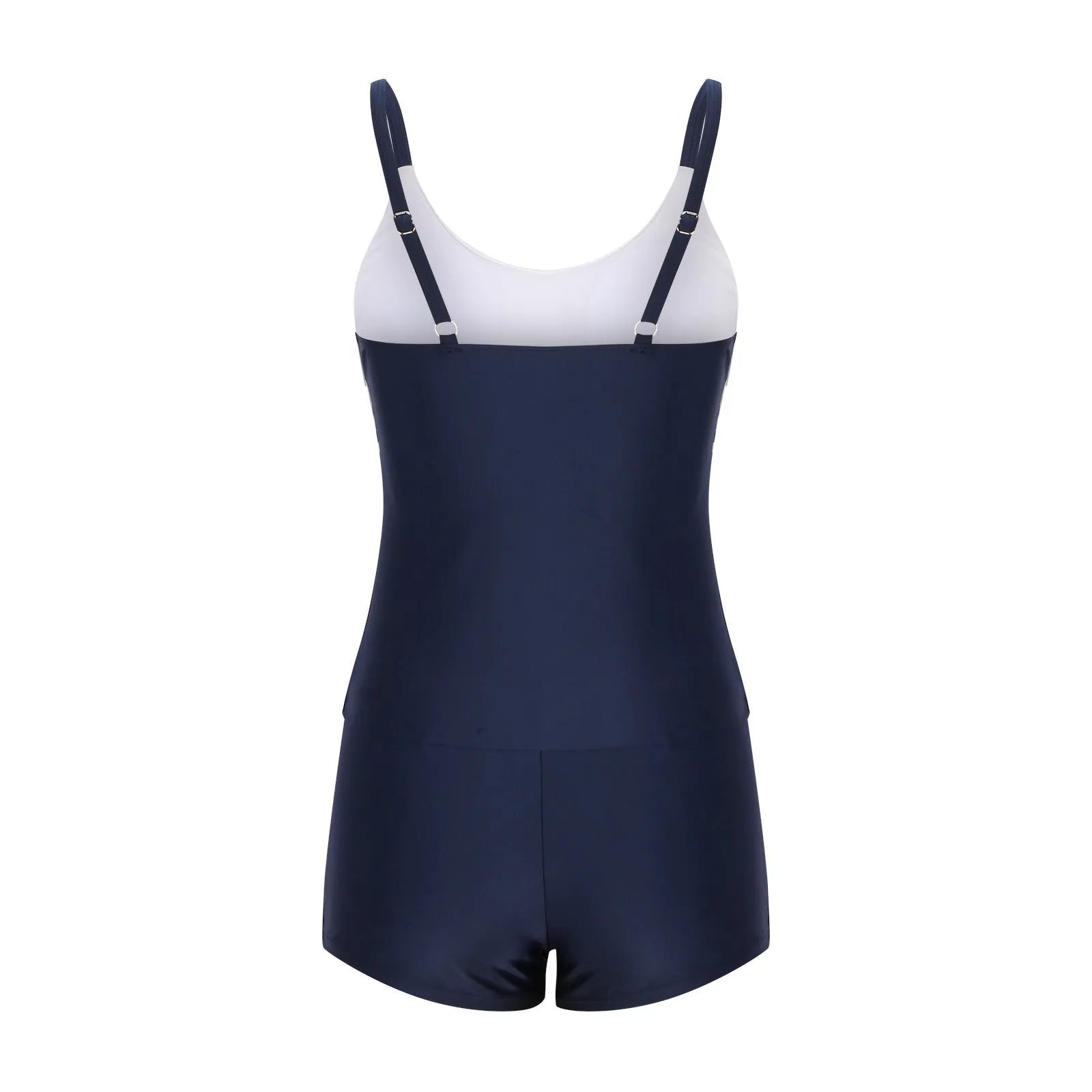 Ladies stripe bikini set with boyshorts bottom in polyester fabric
