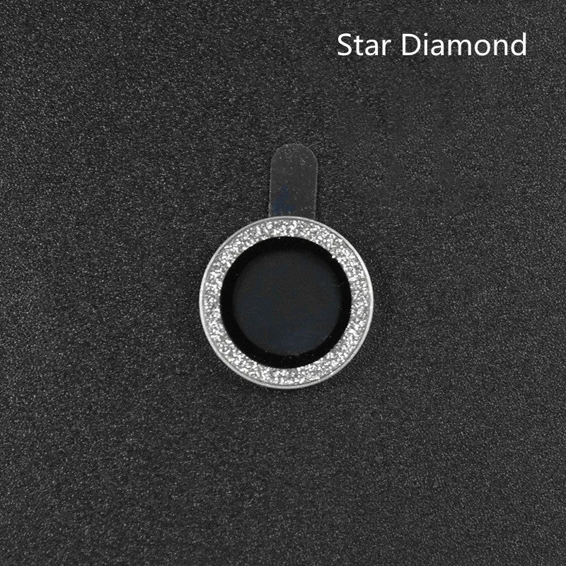 Diamond pattern tempered glass lens protector and aluminium ring for iPhone 12 and 11 models