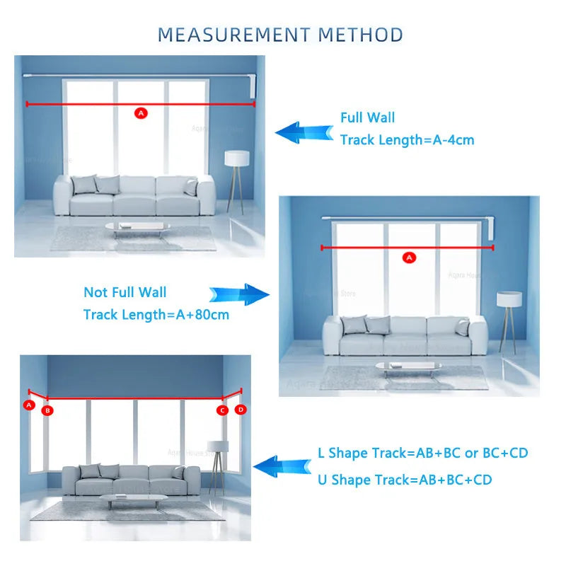 Duya smart electric curtain motor with remote control on aluminium track for home automation.