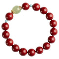 Cinnabar Hetian Jade beads bracelet in Purple Gold Sand colour with geometric elliptical beads