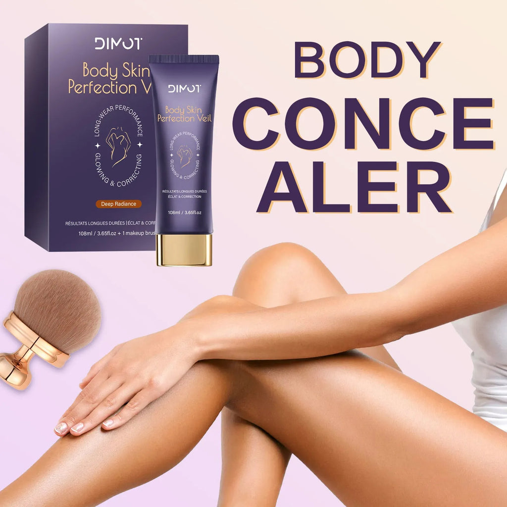 108ml body concealer cream with brush applicator for waterproof tattoo and birthmark coverage