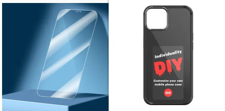 E-ink phone case for Apple iPhone with NFC screen projection displayed in black TPU, showing a custom image on the e-ink screen
