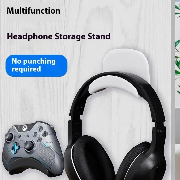Fashion punch-free computer headset hook in black plastic with modern simplicity design