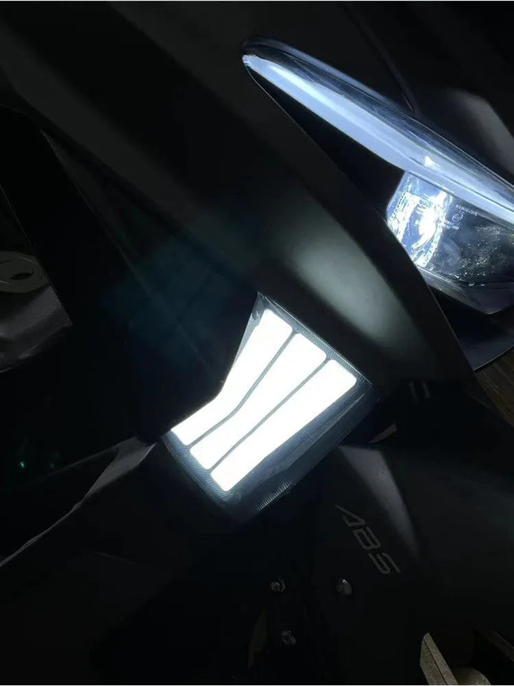 Two yellow LED cornering lamps for Tianying TS150 motorcycle steering indicator retrofitting
