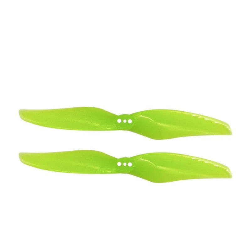 ABS electric propeller set with 2 blades, 4-inch diameter, and 1.5mm centre aperture in transparent red