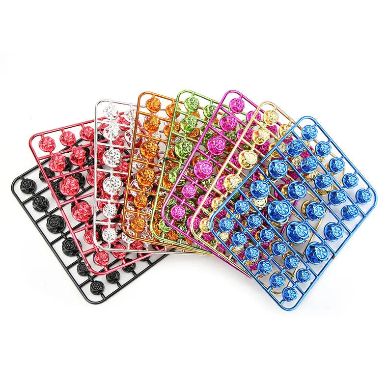 Set of 30 coloured ABS plastic screw caps for motorcycle engine bolt covering