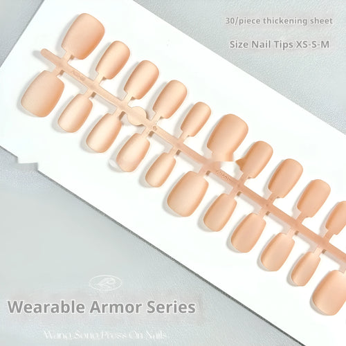 Aurora Cat's Eye false nail art set with frosted velvet texture in sizes XS, S, and M.