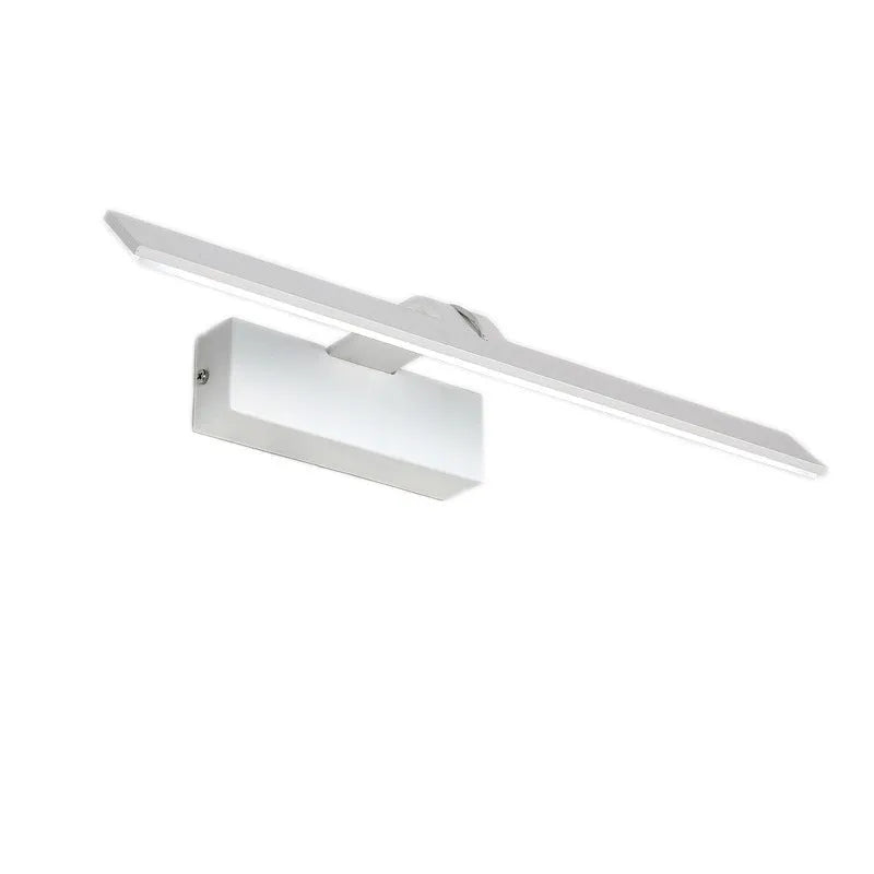 White 520mm long LED mirror headlight bar for bathroom vanity with three light colour settings.