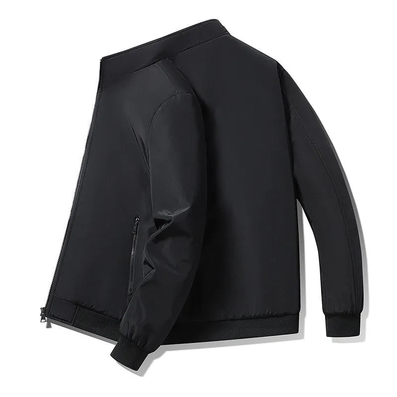 Men's winter cotton coat thickening polyester fibre filling black dark blue sizes M-8XL