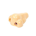 Flesh coloured plastic manual pencil sharpener with geometry shape and large nostril opening