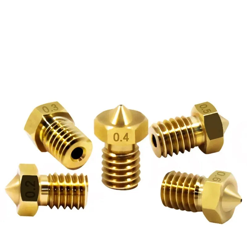 Brass 3D printer nozzle M6 threaded smooth E3D nozzle parts 12.5x7mm