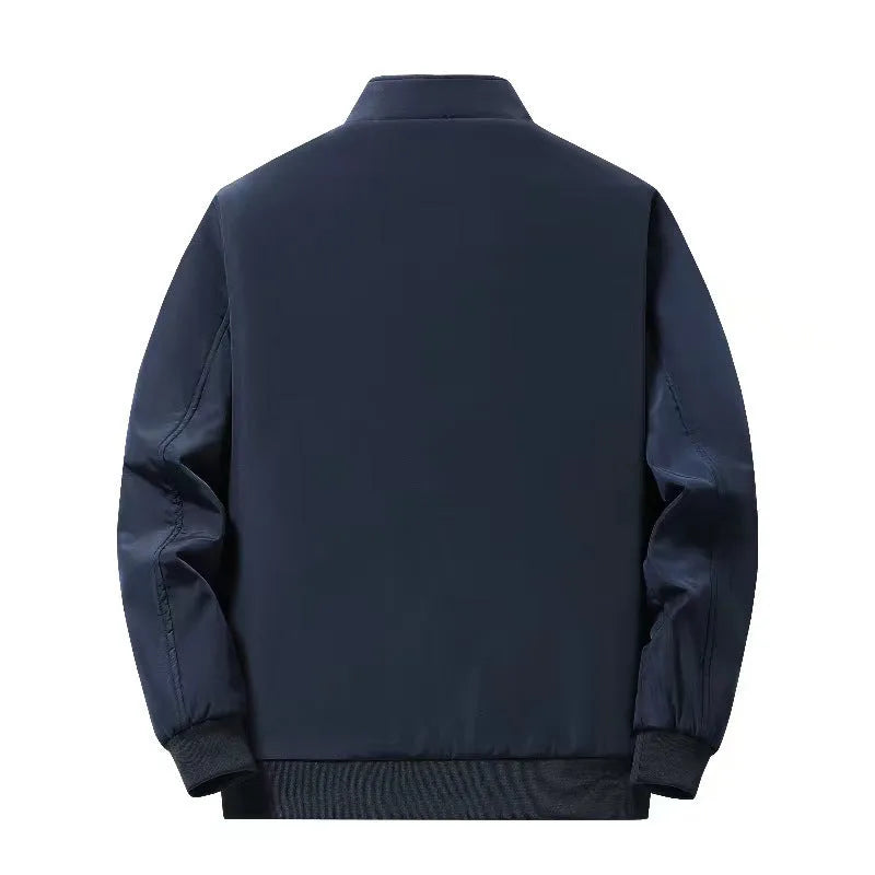 Men's winter cotton coat thickening polyester fibre filling black dark blue sizes M-8XL