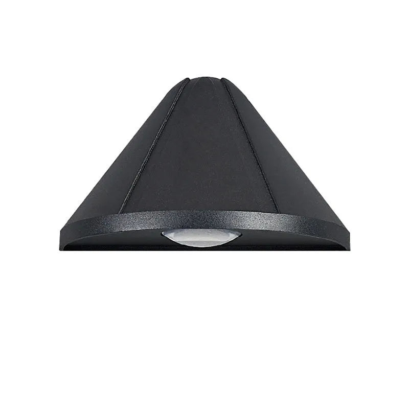 Black bird's nest style waterproof aluminium LED courtyard lamp with IP65 rating for outdoor and bedroom use.
