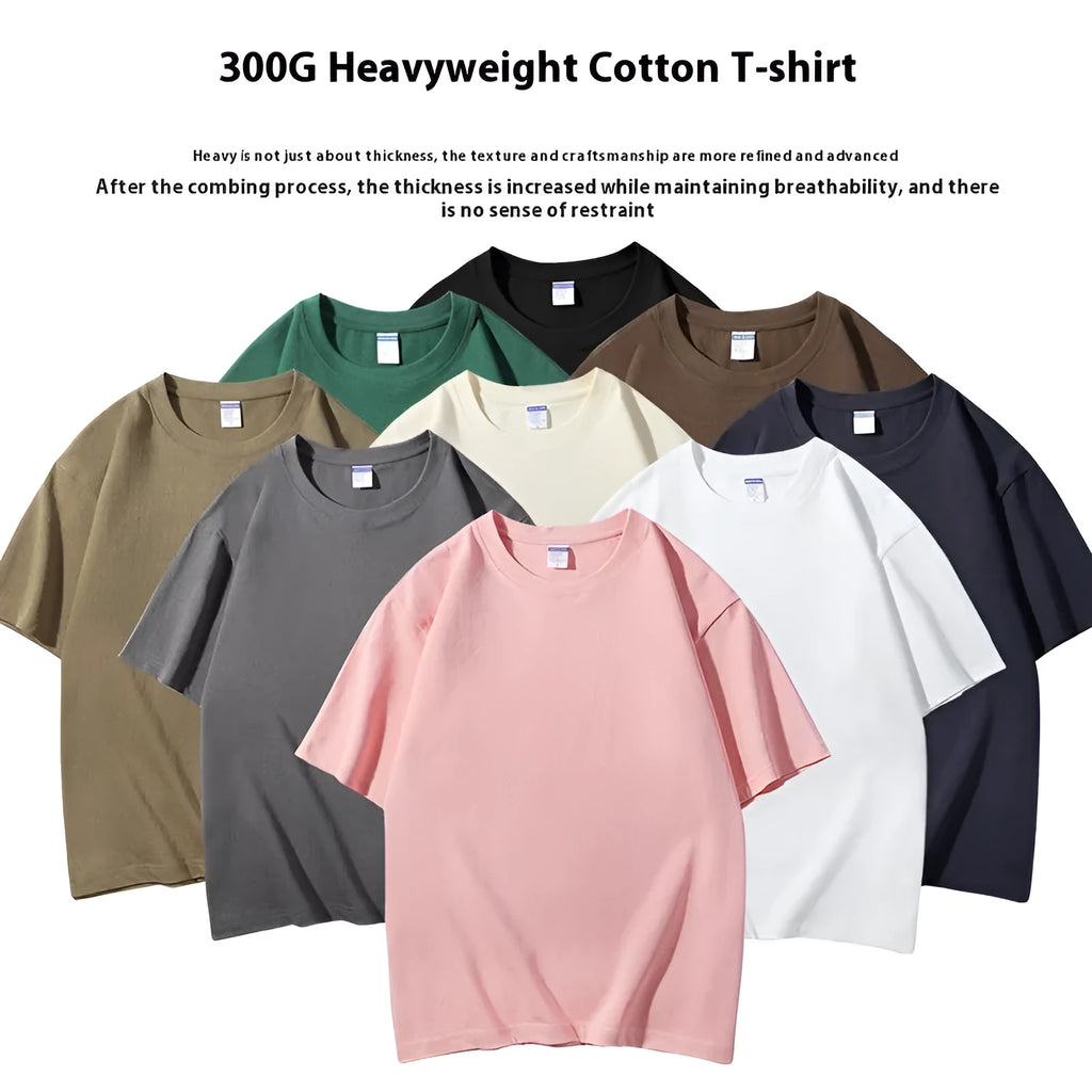 Men's loose fit cotton t-shirt in multiple colours with round neck and printing pattern design