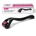 Derma roller with 540 titanium microneedles for face, beard, and scalp in black colour