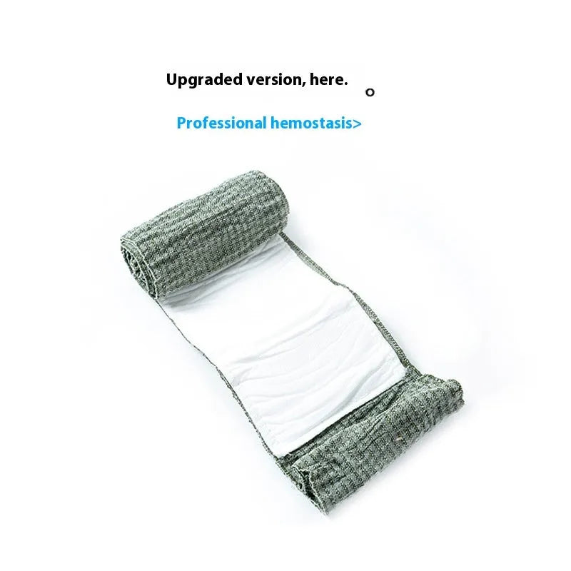 Portable hemostatic bandage tactical gauze tape in 4-inch and 6-inch sizes for emergency bleeding control