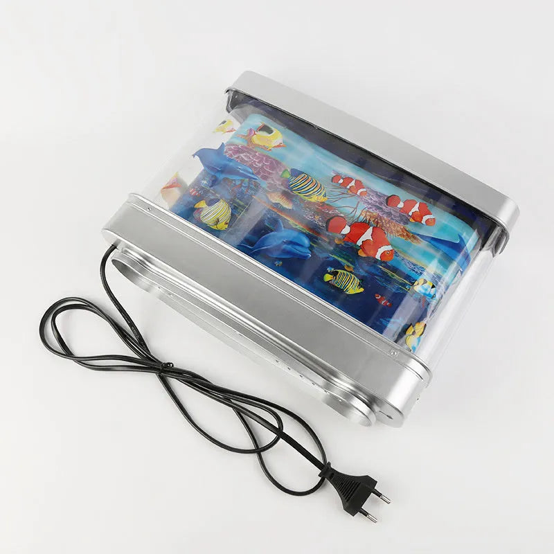LED creative ocean view small night lamp aquarium decoration plastic shell 30x7x23cm 5W