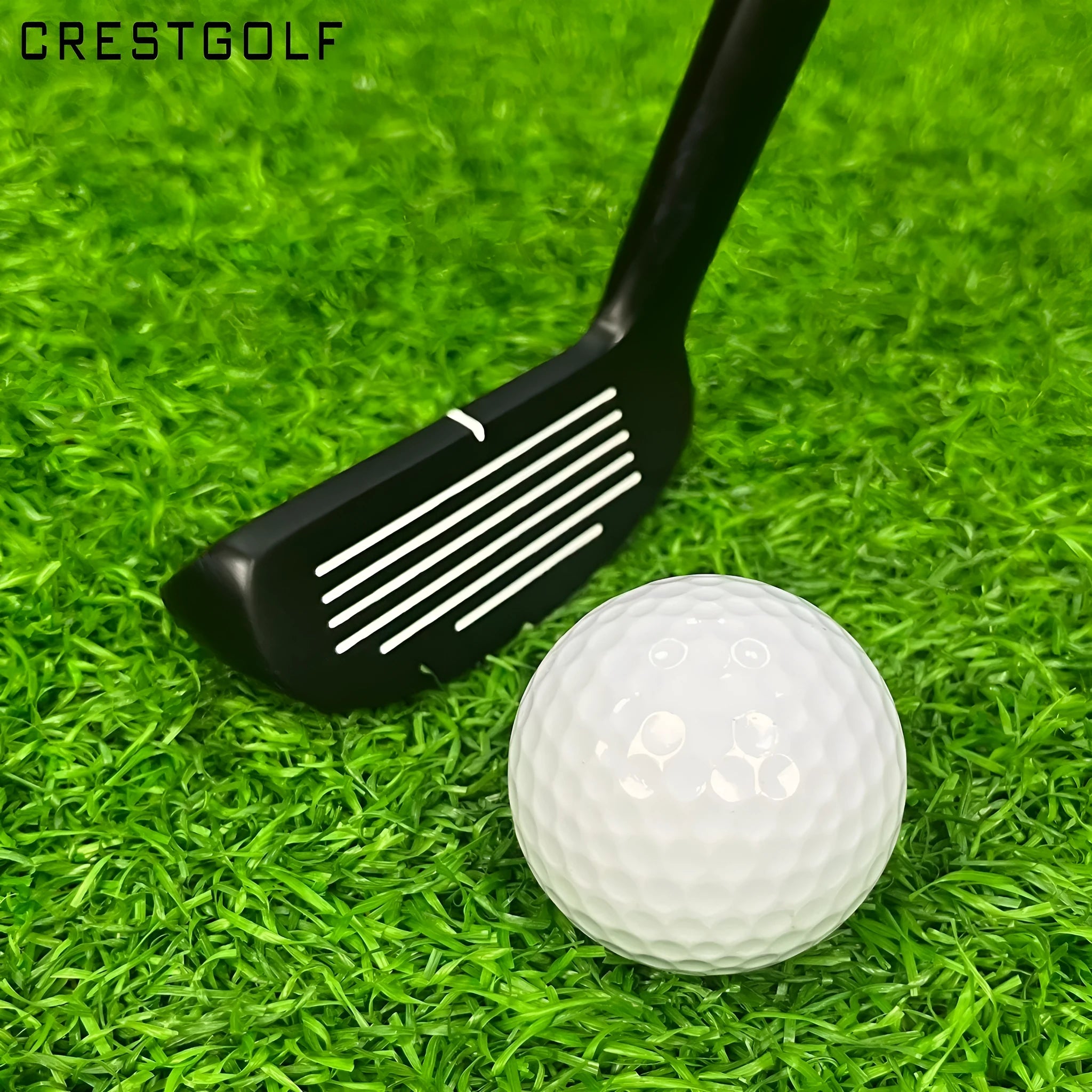 Double sided zinc alloy telescopic golf club in black, 94cm long
