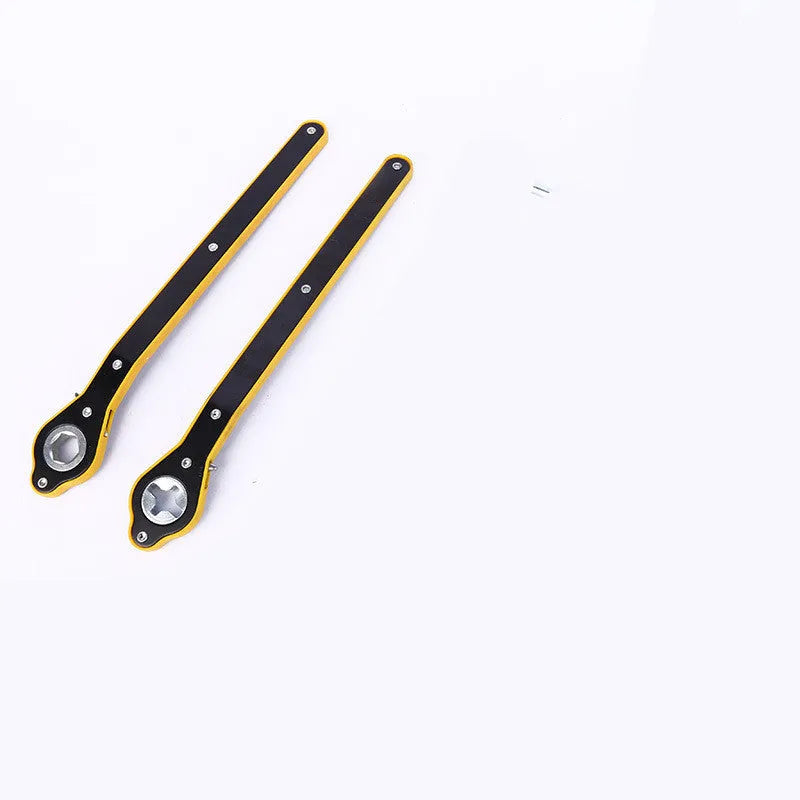 Hand crank rocker car jack with single head wrench in high carbon steel galvanized finish
