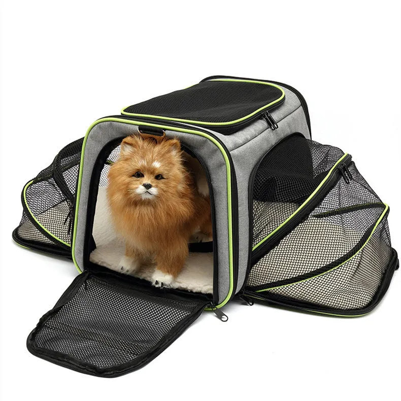 Cat bag pet carrier in 600D cation fabric with large capacity