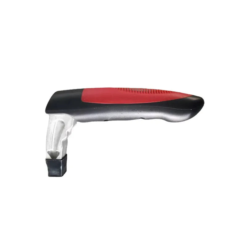 Blue automobile safety hammer with ABS handle and aluminium alloy head on a white background