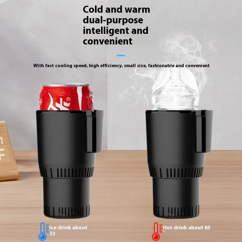 12V dual-purpose cooling and warming cup with ABS aluminium alloy construction for car use