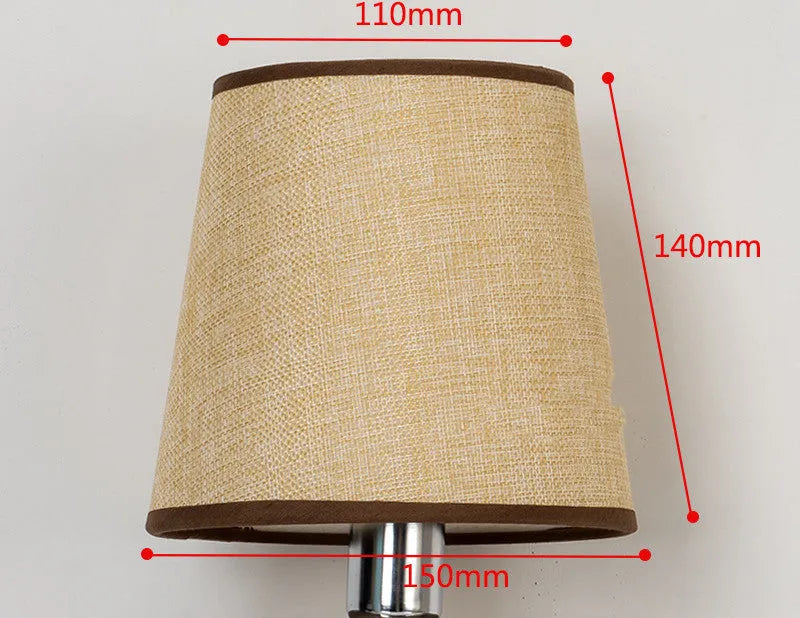 Mini modern minimalist fabric lampshade with horizontal paste design in multiple colour options