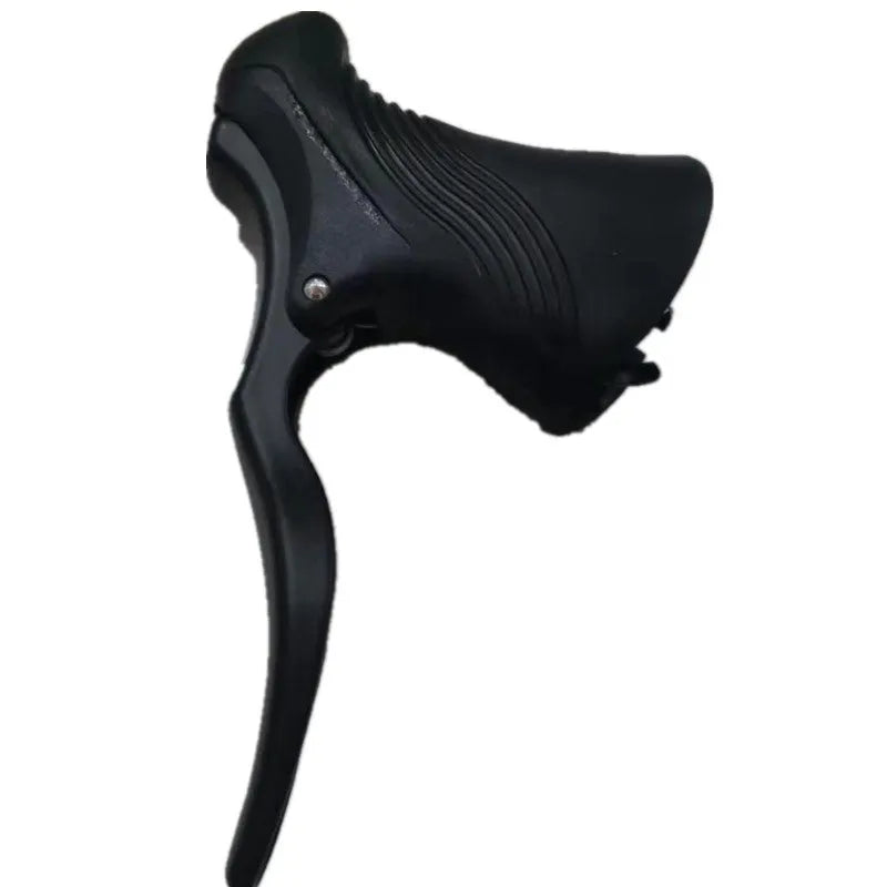 Pair of aluminium alloy road bicycle brake handles in black and black-silver colours