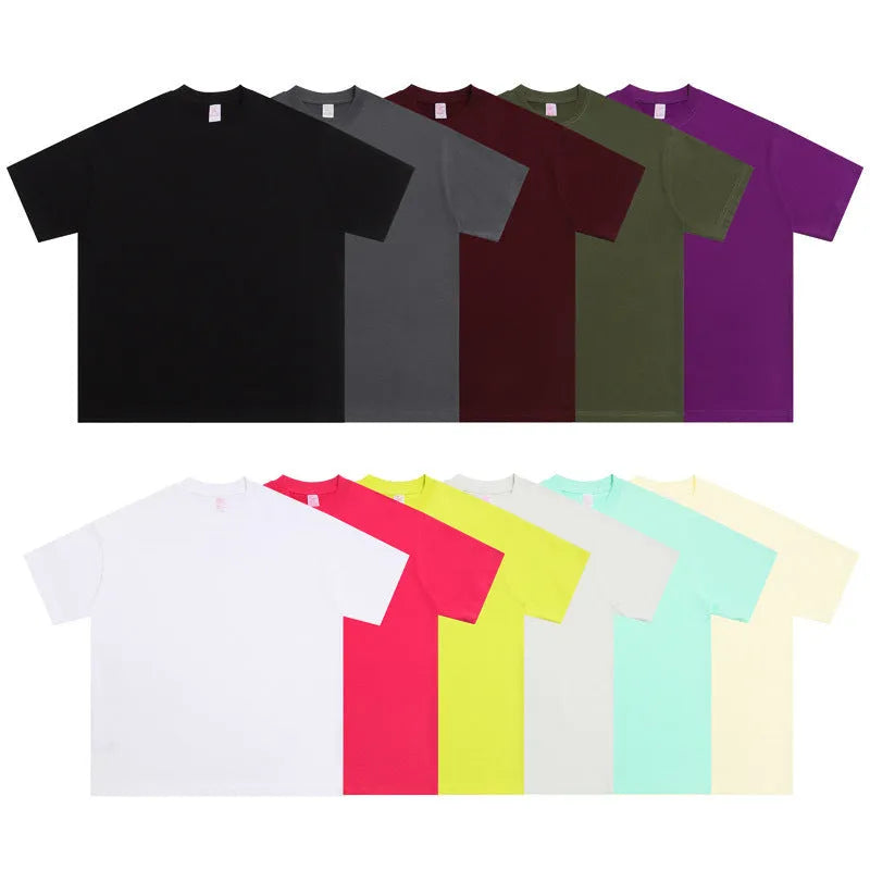 Men's loose cotton half-sleeve shirt in multiple colours with pullover style