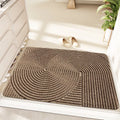 Green alien-shaped diatom oil entrance floor mat with cartoon anime pattern, measuring 60 by 90 cm.