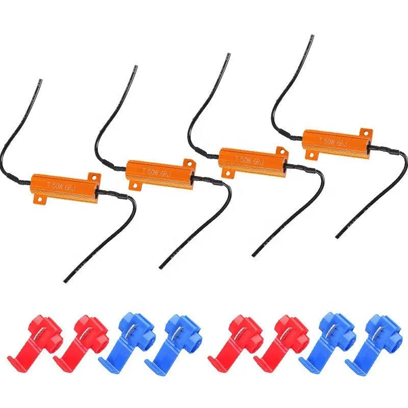 Gold aluminium case LED decoder 50W 6RJ with mounting clips for 12V vehicles