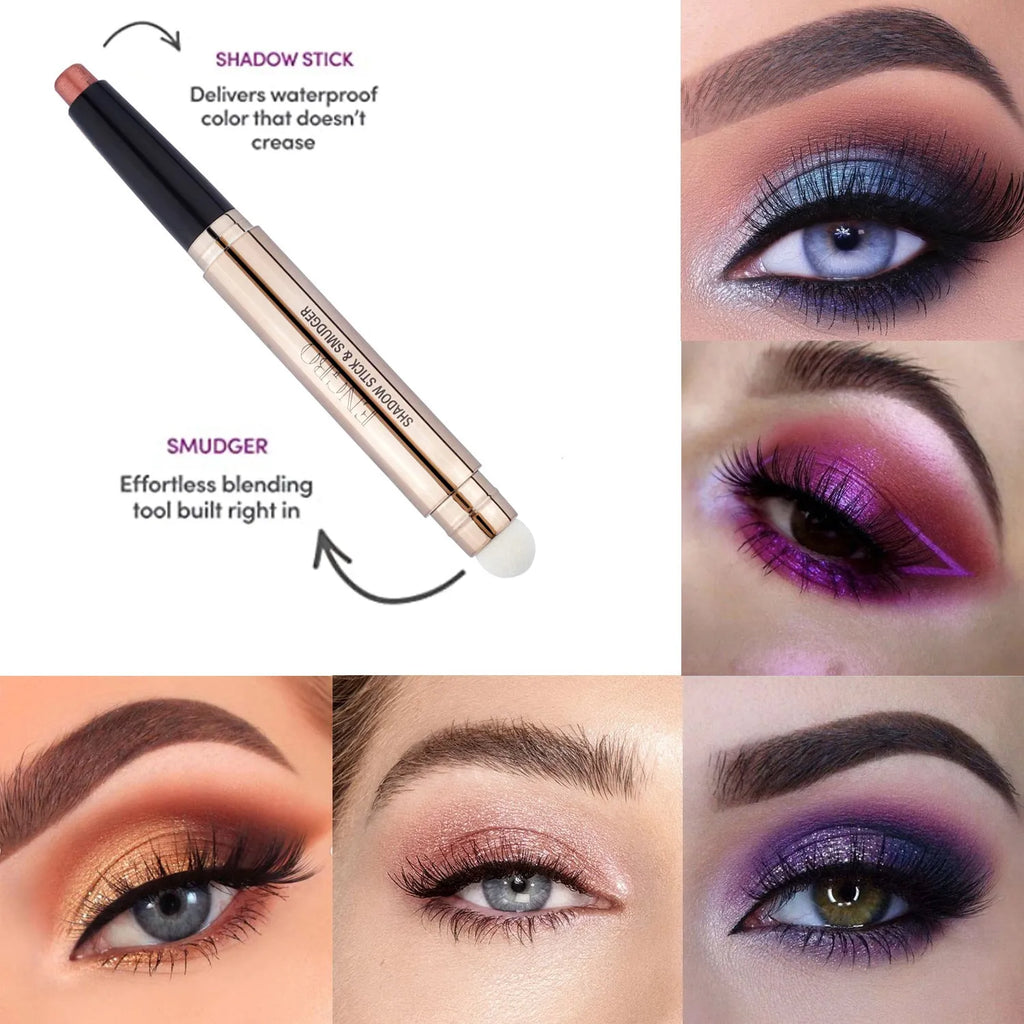 Monochrome eye shadow pen with pearlescent shimmer in champagne shade