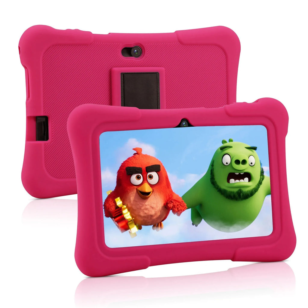 7-inch children's tablet with Full HD IPS screen in blue colour, showing display
