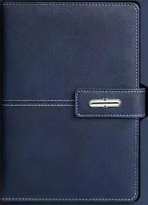 A5 notebook with PU leather cover in various colour options including black, red, green, blue, and orange
