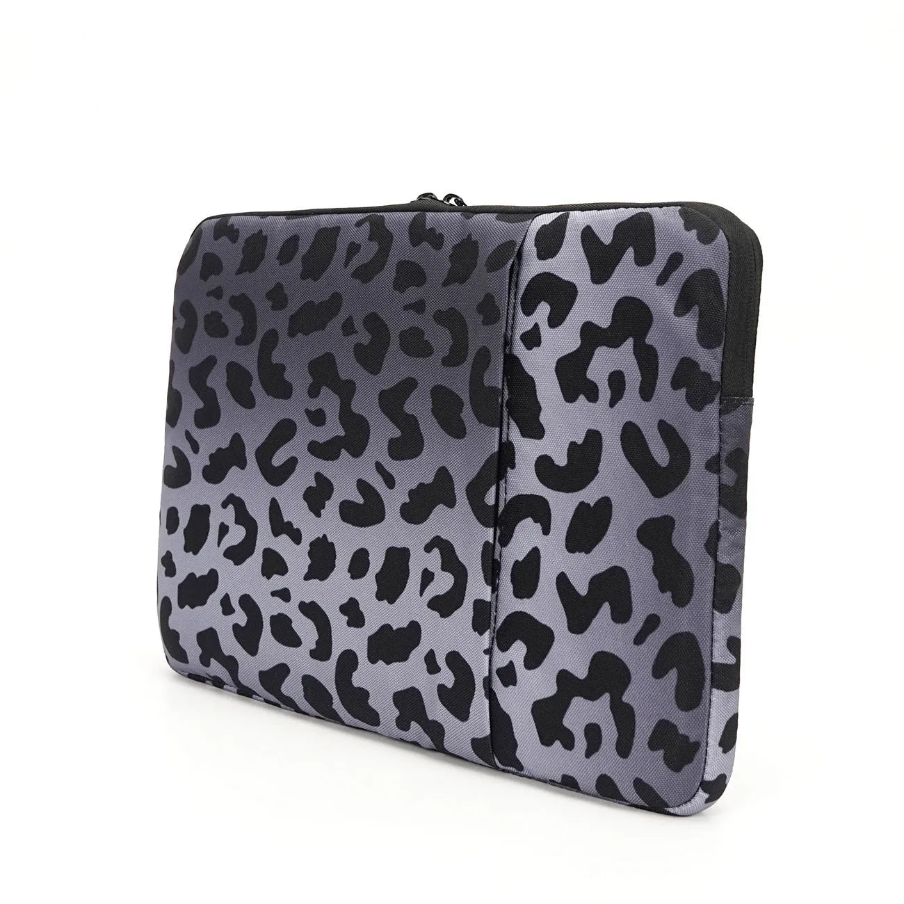Leopard print laptop sleeve for 13-inch and 15.6-inch computers with anti-shock flannel lining