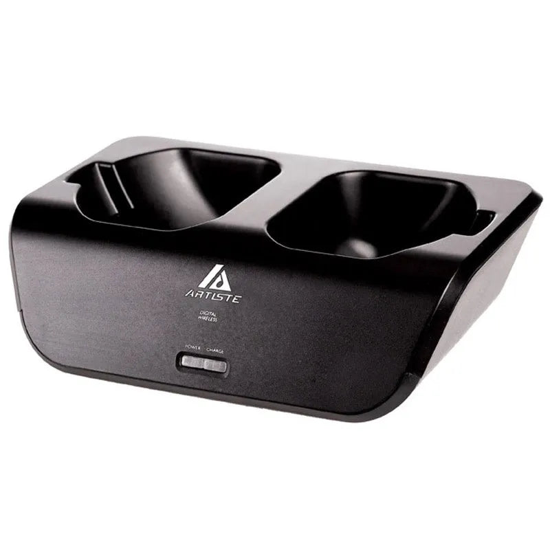 Black ABS on-ear wireless headphones for TV viewing with bass sound