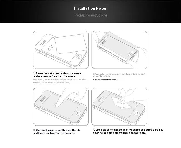 HD anti-fingerprint tempered glass screen protector 0.26mm 2.5D for iPhone model
