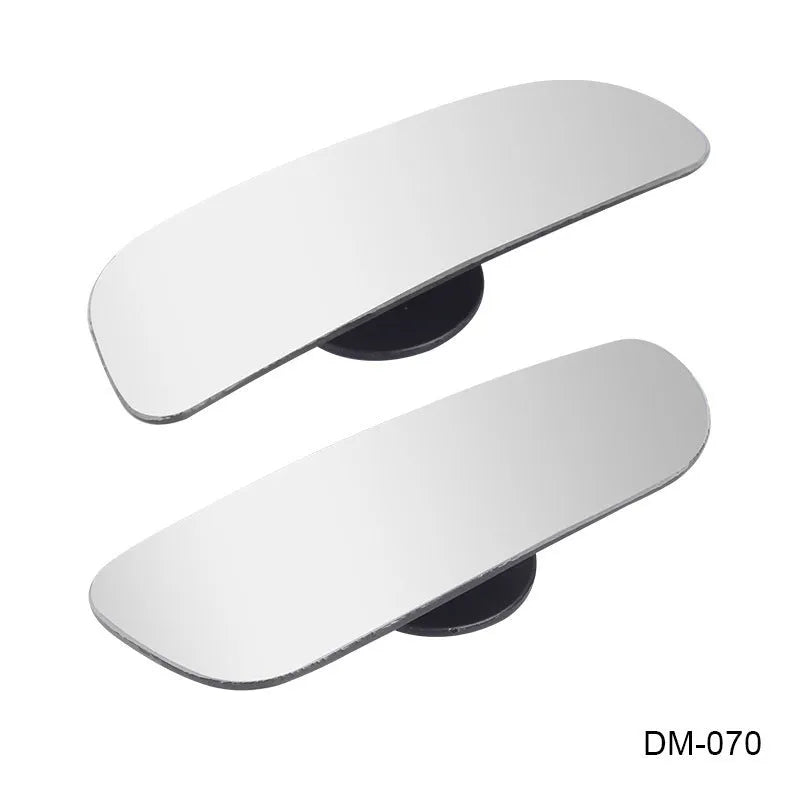 Glass convex rearview mirror accessory with adjustable bracket for vehicle blind spot visibility