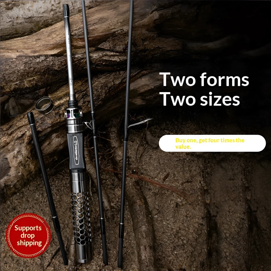 Ultra-short carbon gun-style fishing rod 1.5-1.68m Lanxi 3.0 Battle Armor with all Fuji O-rings for stream fishing